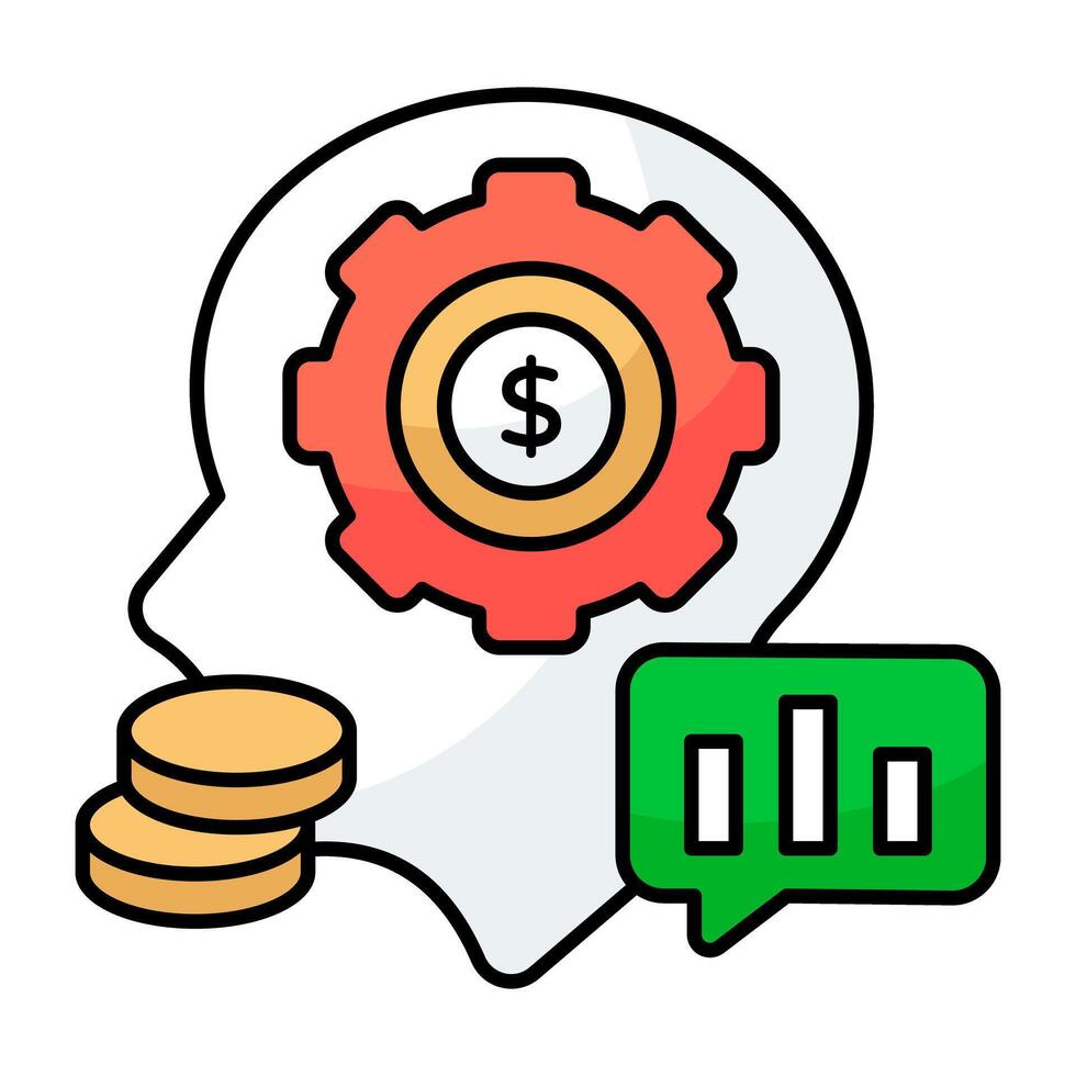 Trendy design icon of money management vector