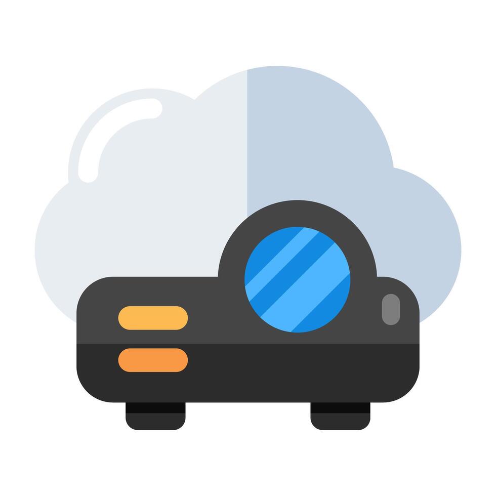 editable diseño icono de nube proyector vector