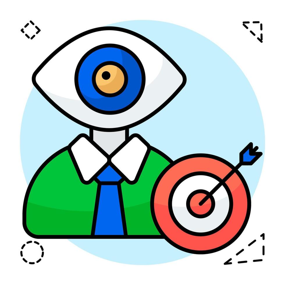 prima descargar icono de objetivo persona vector