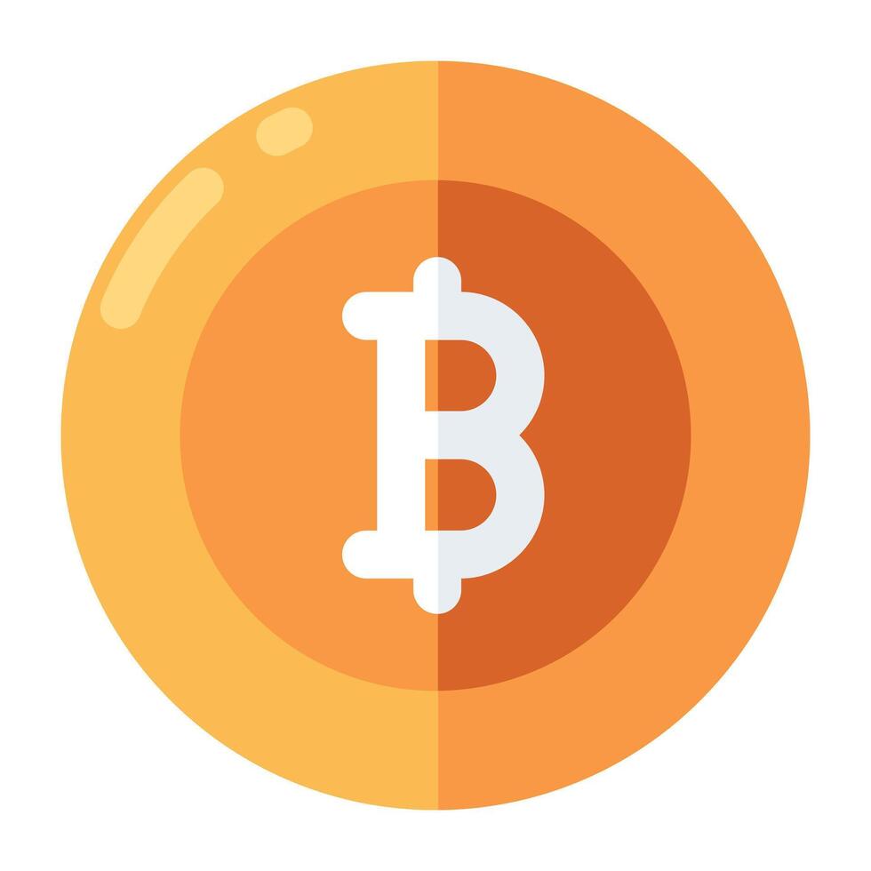 An icon design of bitcoin vector
