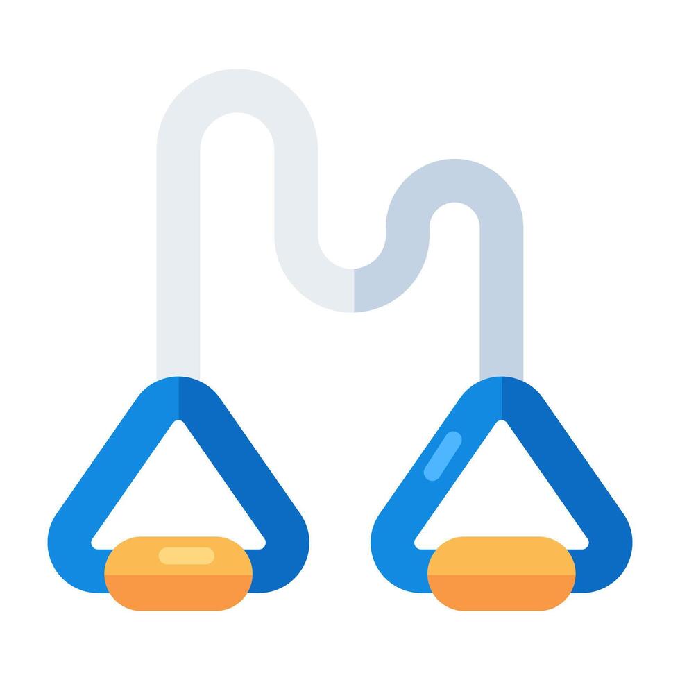 A flat design icon of skipping rope vector
