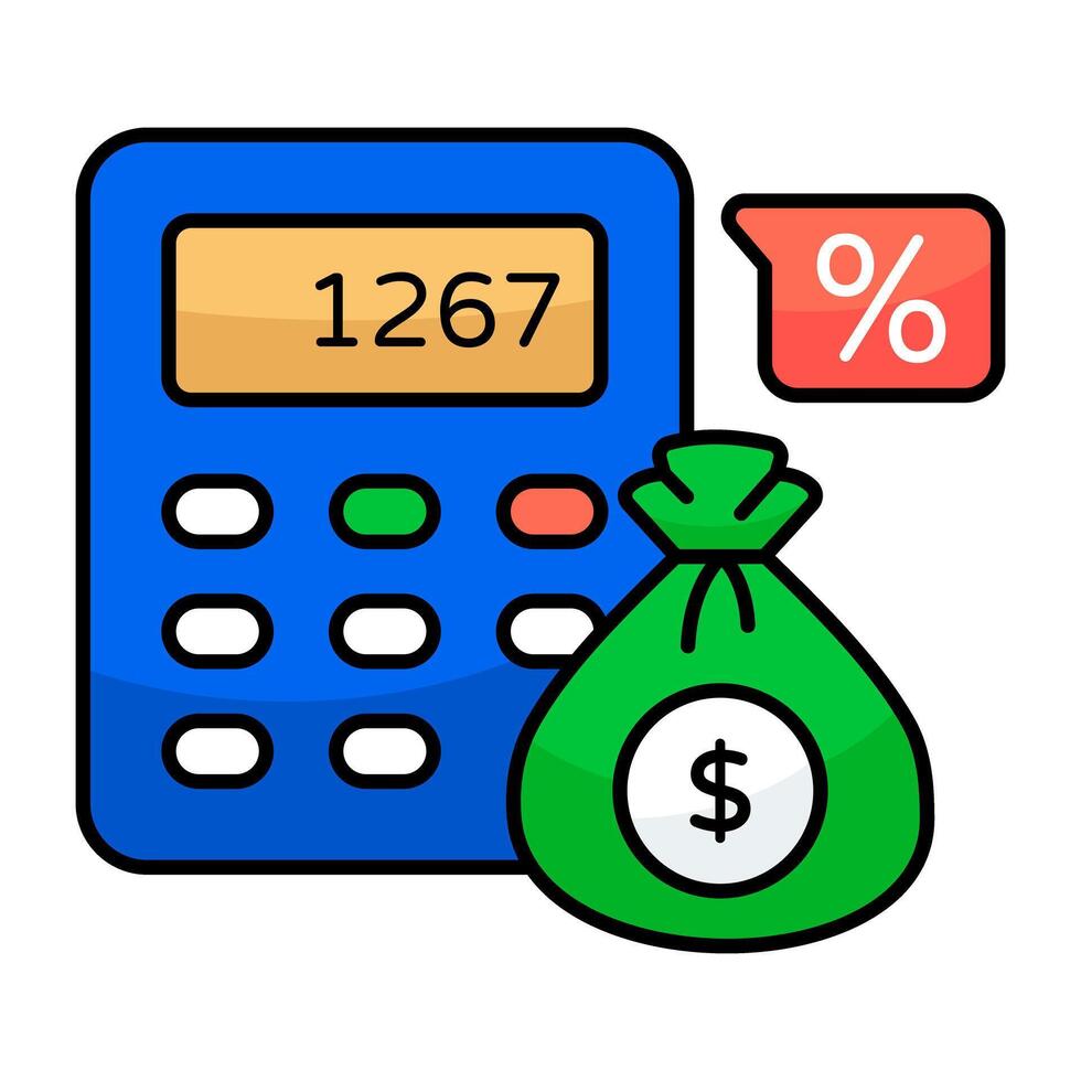 Premium download icon of money calculation vector