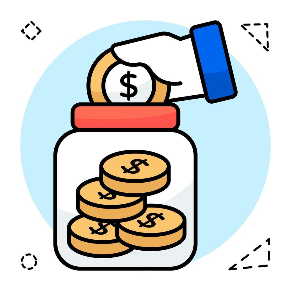 Premium download icon of money jar vector