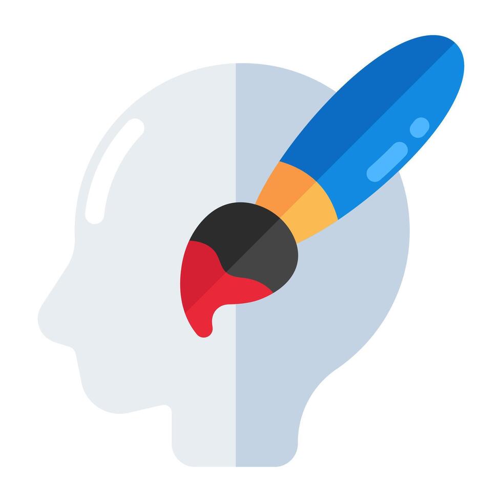 Perfect design icon of artistic mind vector