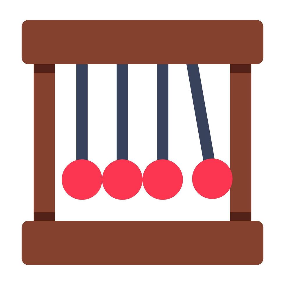 An editable design icon of Newton's cradle vector