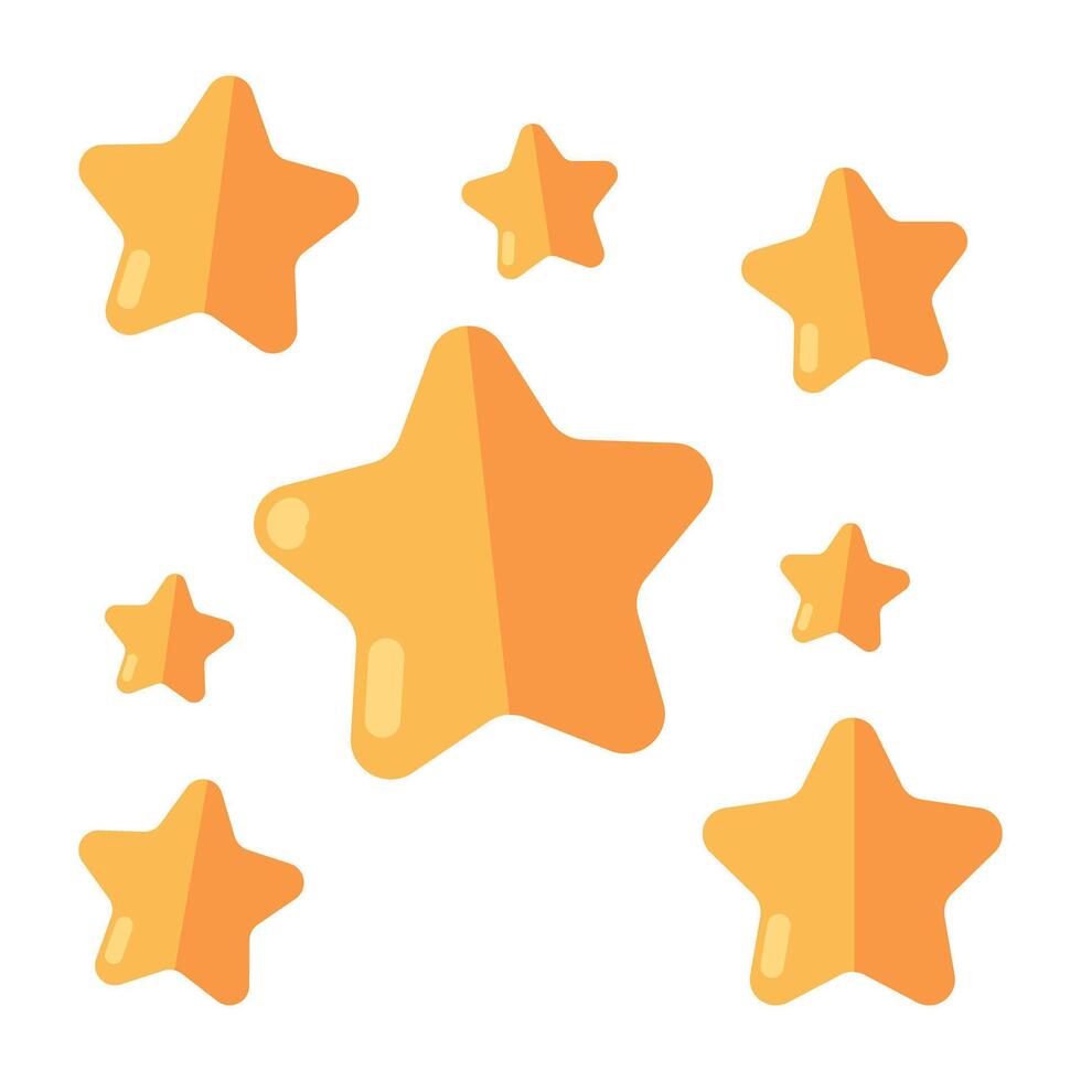 A creative download icon of glowing stars vector