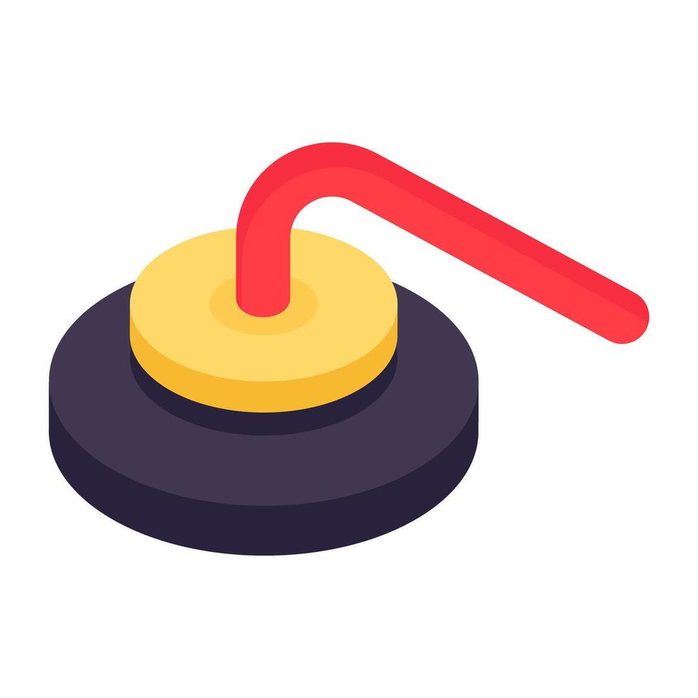 Trendy vector design of curling rock