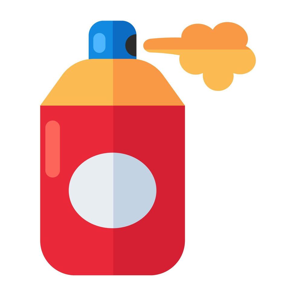 Conceptual flat design icon of spray paint vector