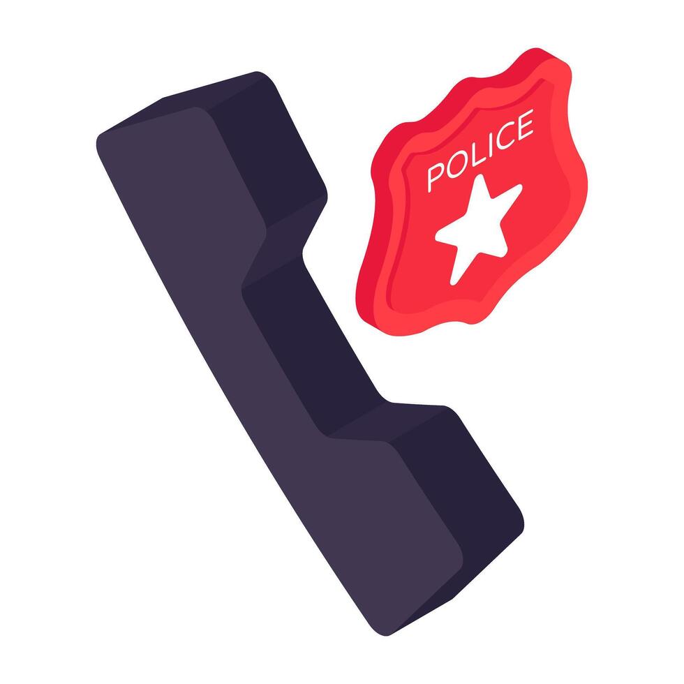 An icon design of police call vector