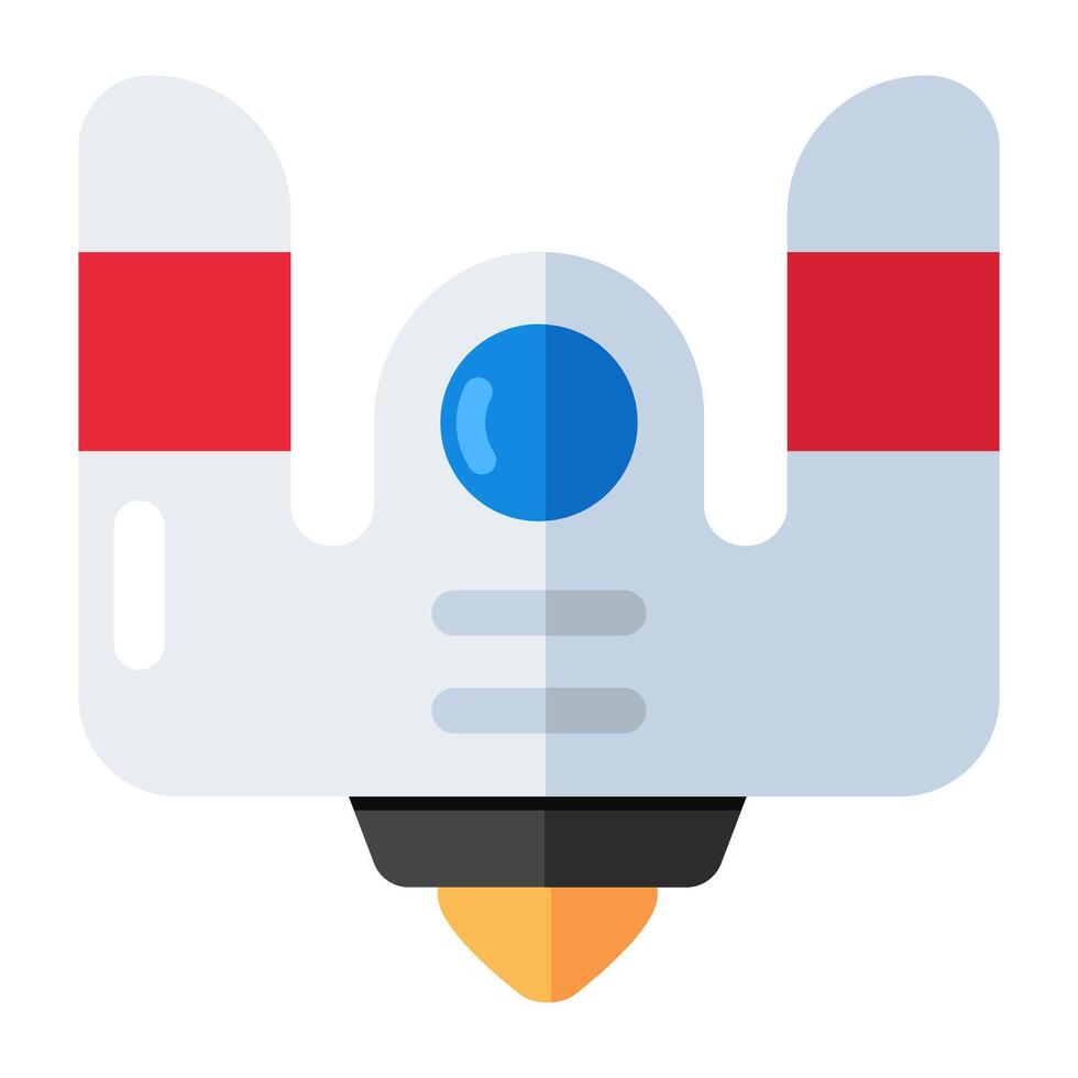 Conceptual flat design icon of space shuttle vector