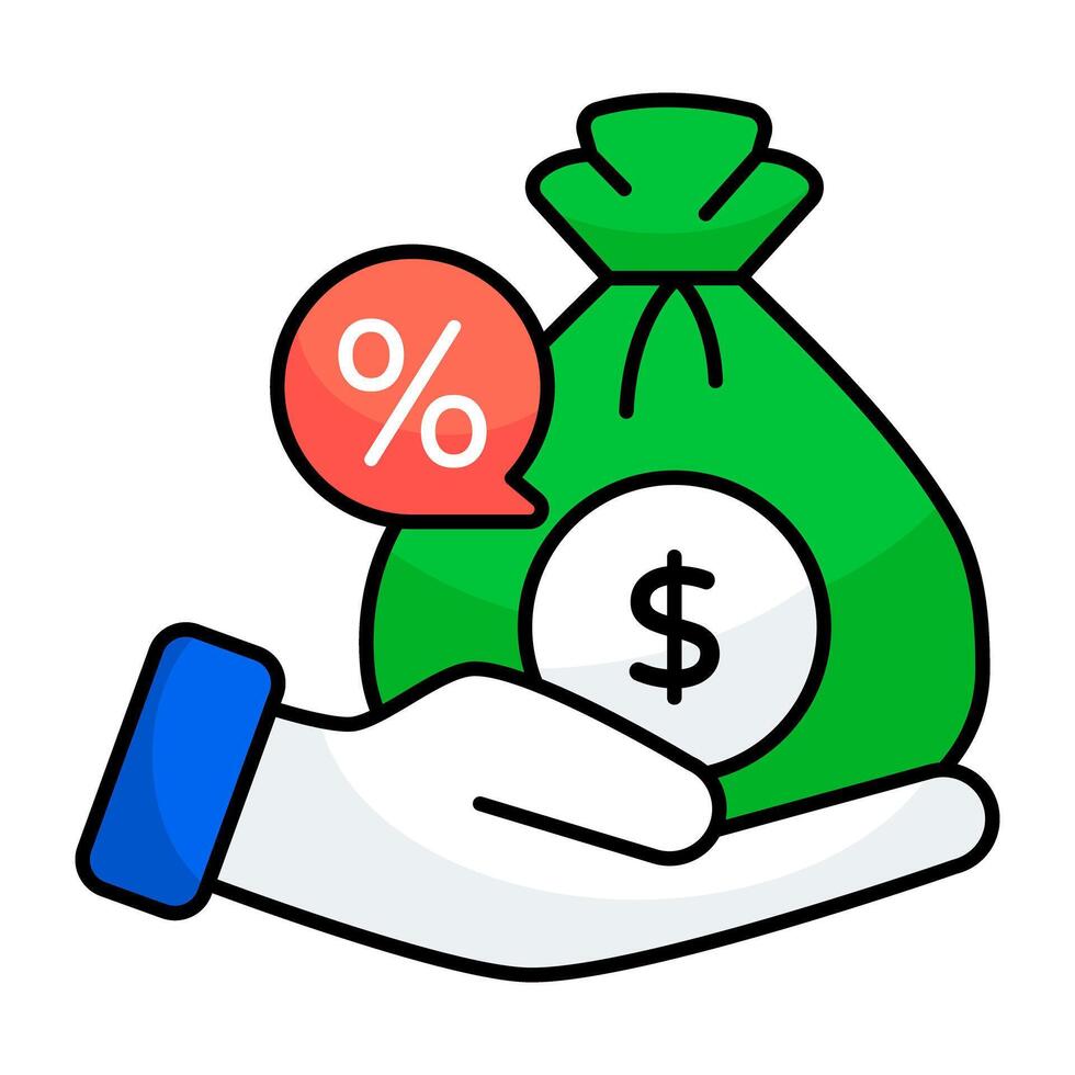 A perfect design icon of money bag vector