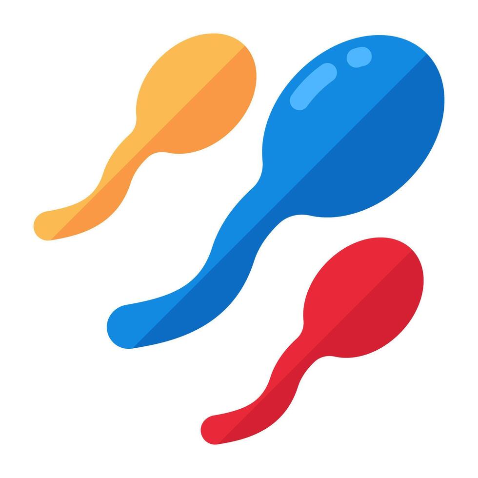 A unique design icon of sperms, mail reproductive cells vector