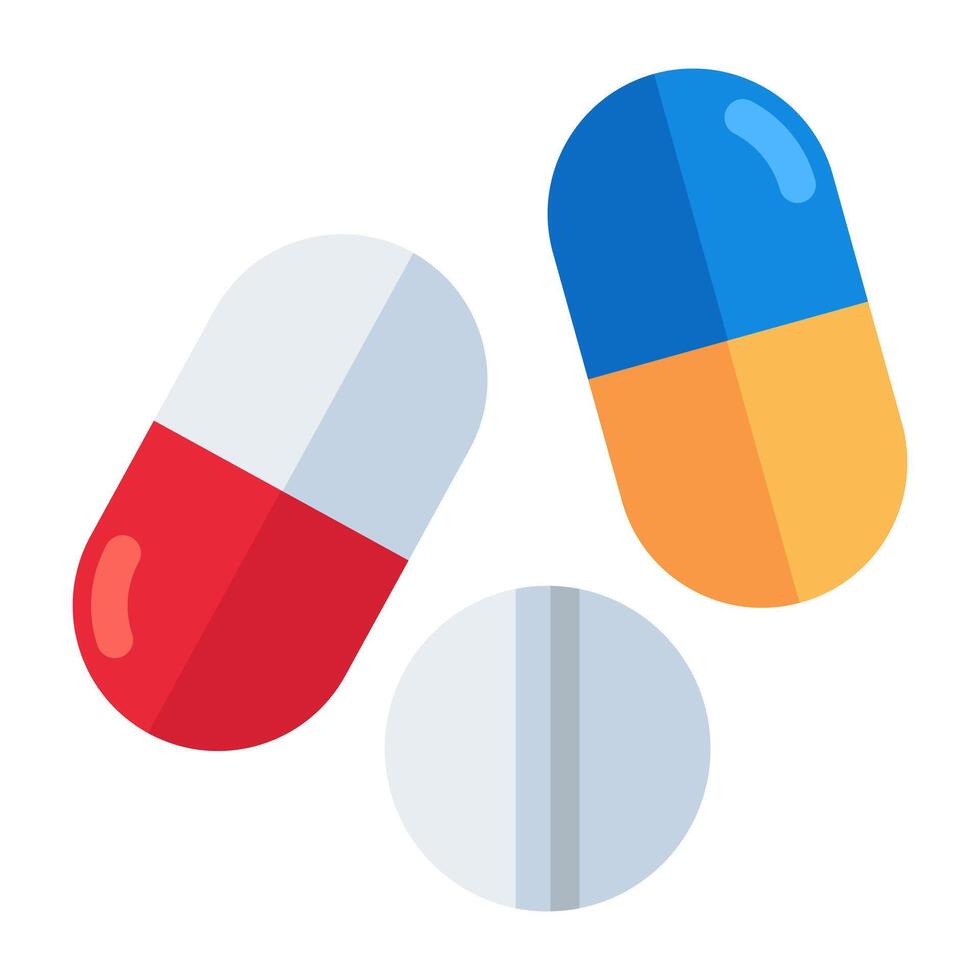An editable design icon of capsules vector