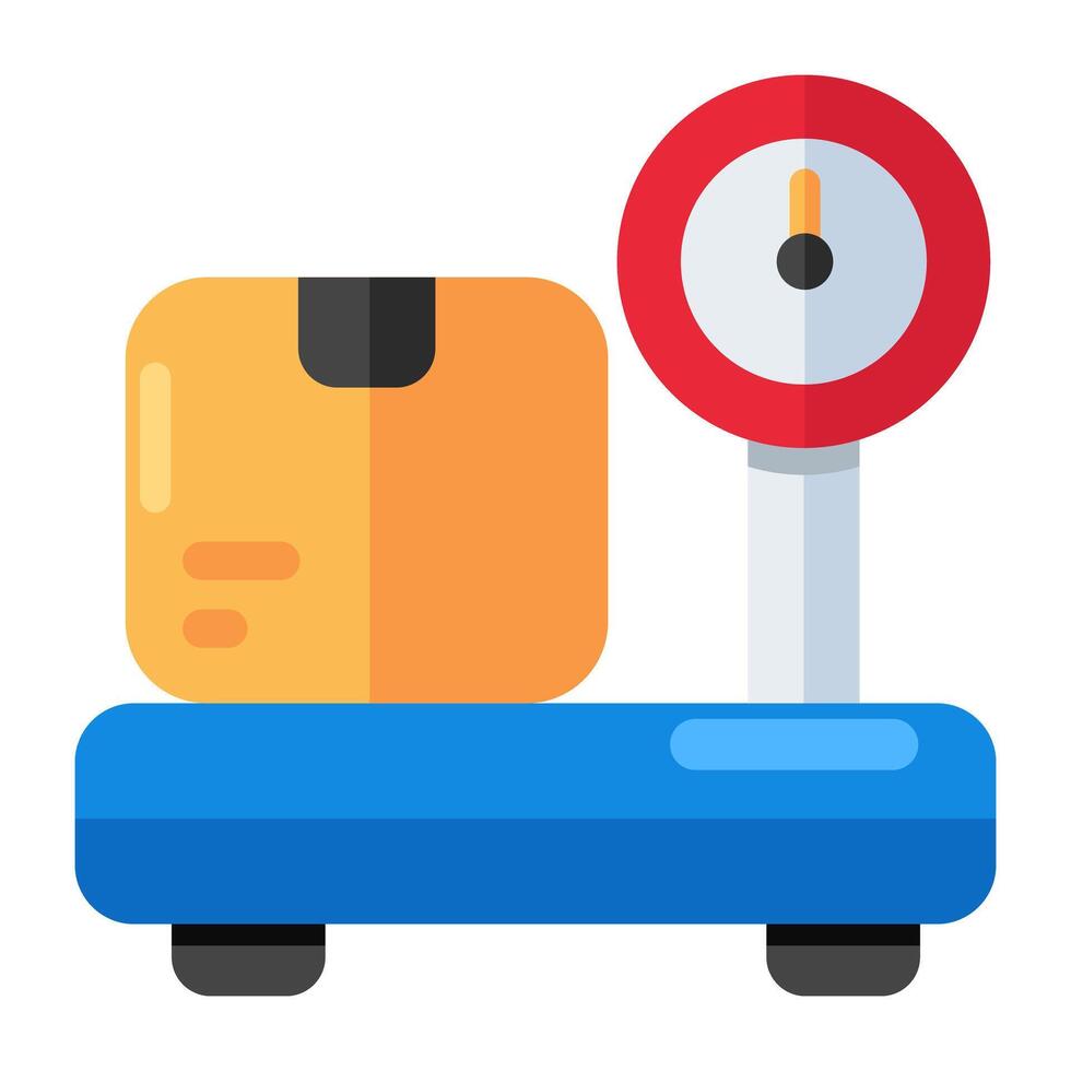 A beautiful design icon of parcel weighing vector