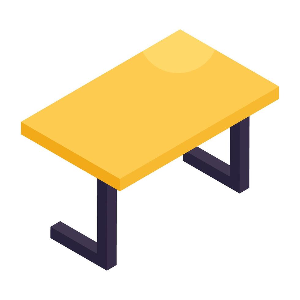 Editable design icon of round table vector
