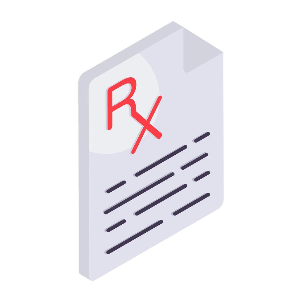 Trendy design icon of rx, medical instructions vector