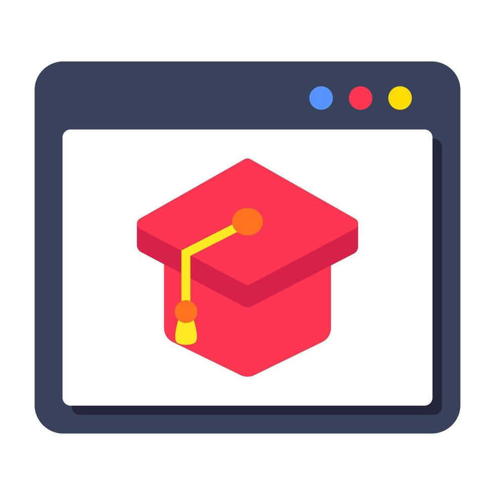 A perfect design icon of online education vector