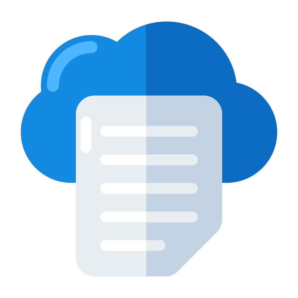An editable design icon of cloud file vector