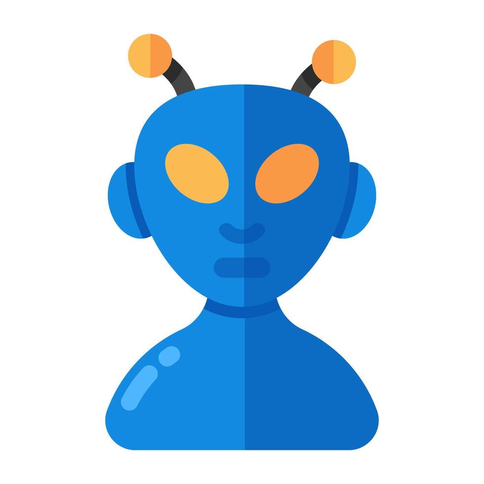 A premium download icon of alien vector