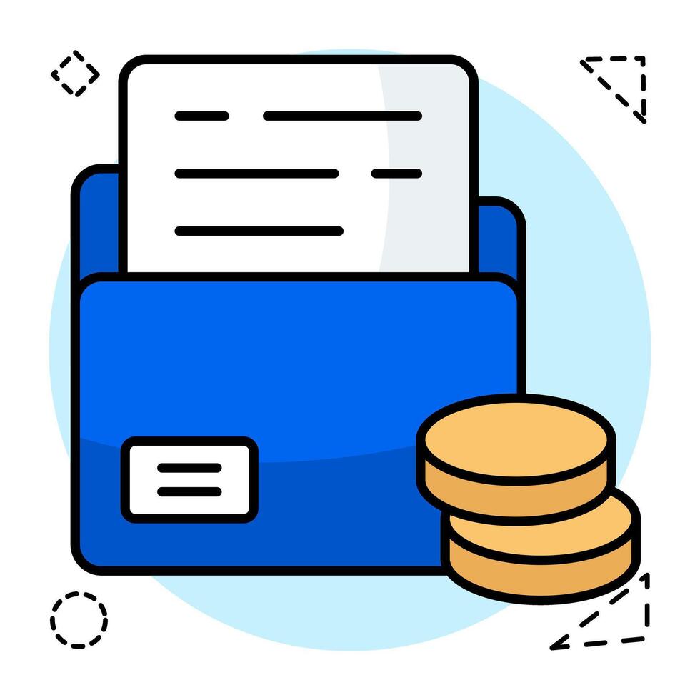 A unique design icon of financial folder vector