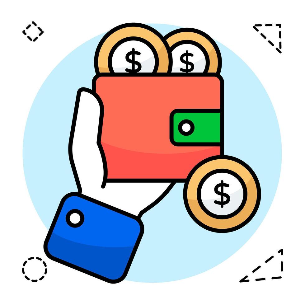 A beautiful design icon of wallet vector