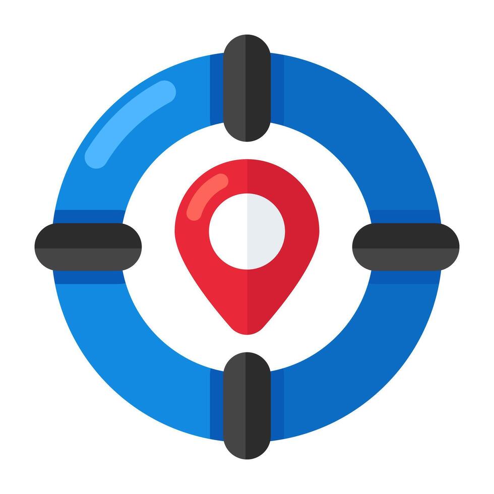 Unique design icon of location target vector