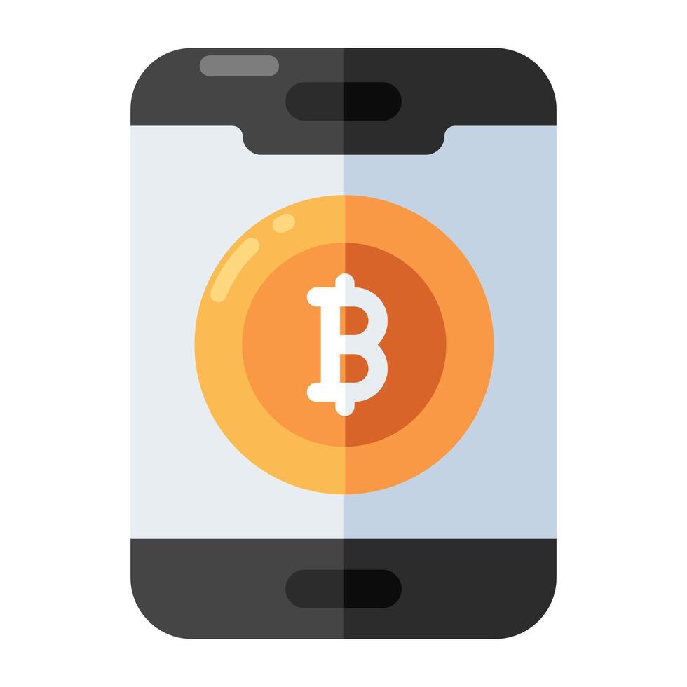 An icon design of bitcoin vector