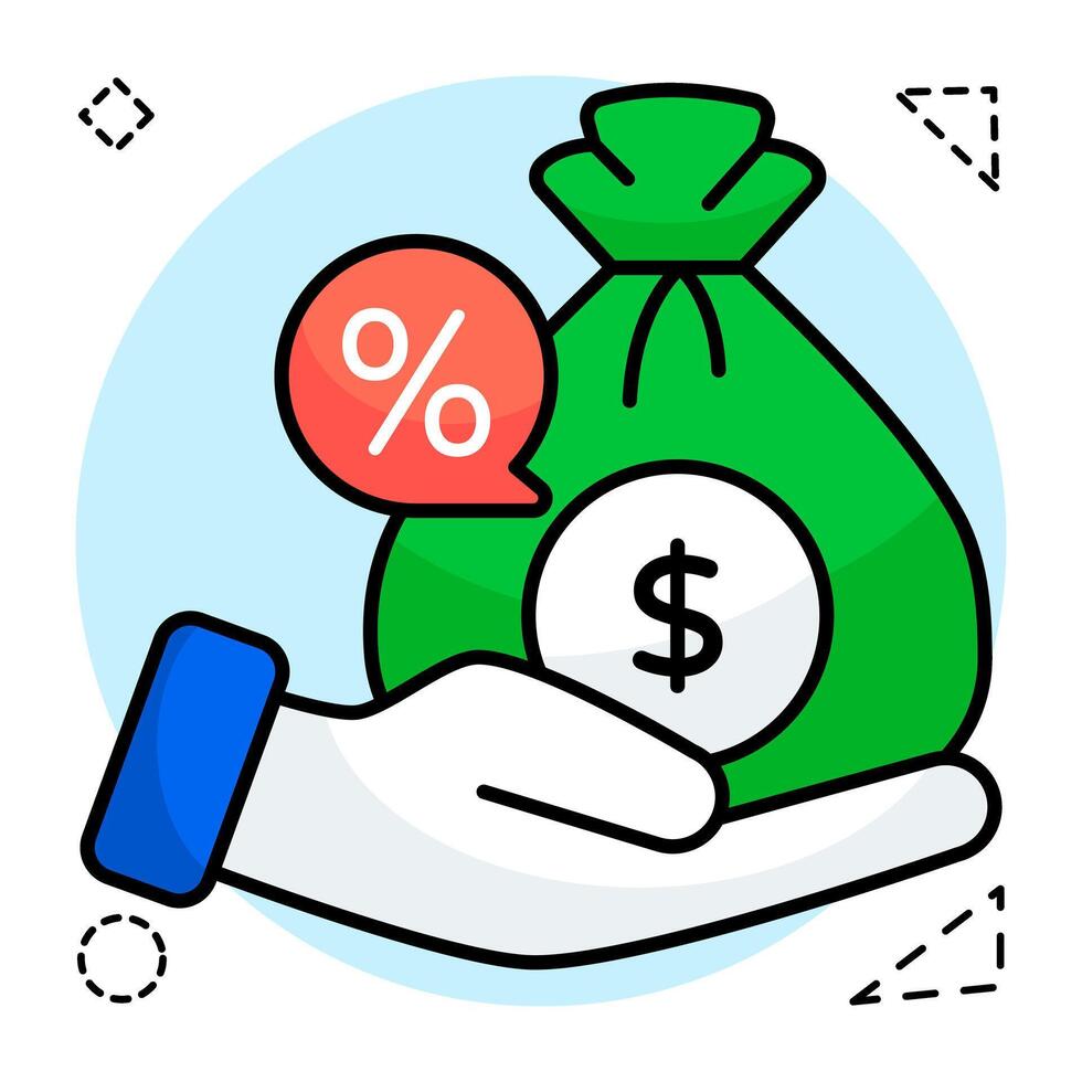A premium download icon of financial security vector