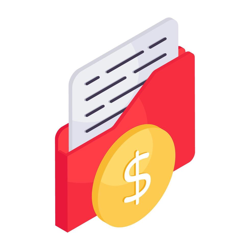A perfect design icon of financial folder vector