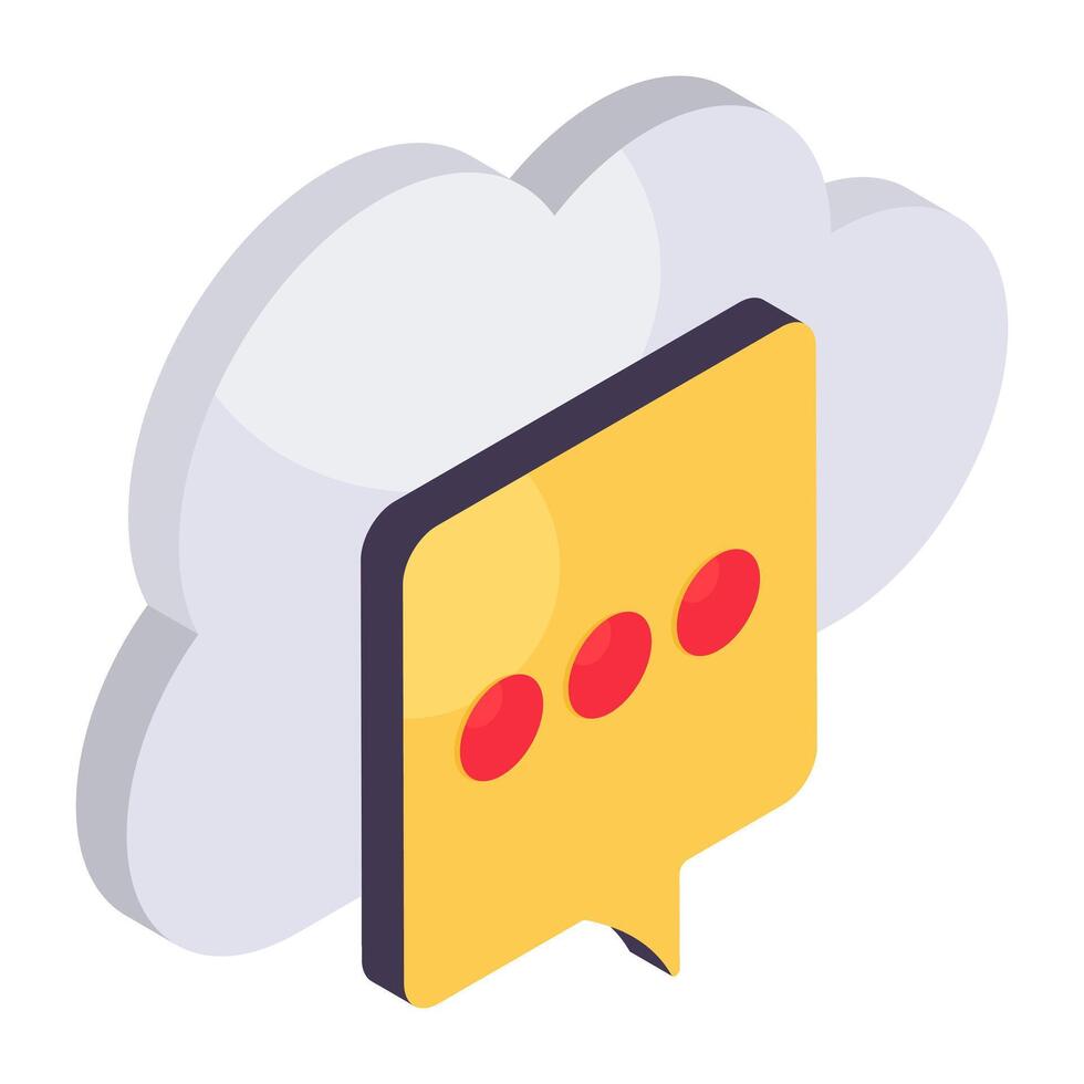 Modern design icon of cloud chatting vector