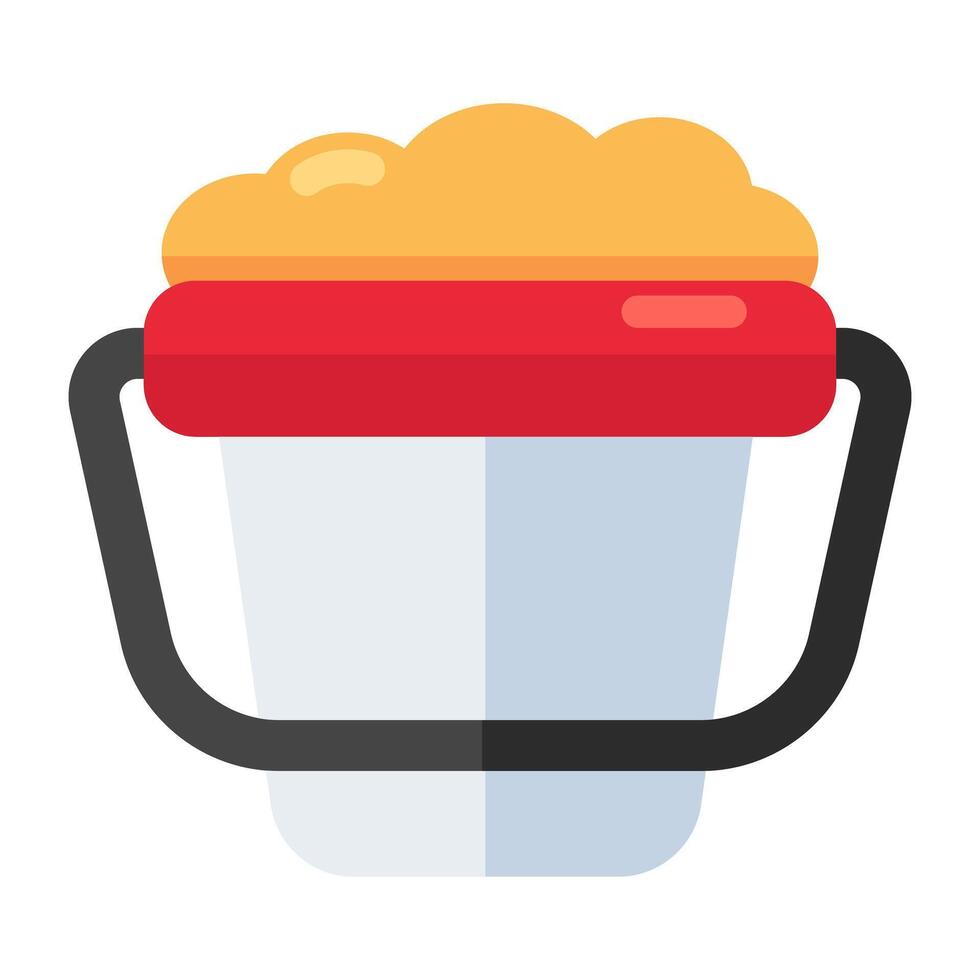 An icon design of sand bucket vector