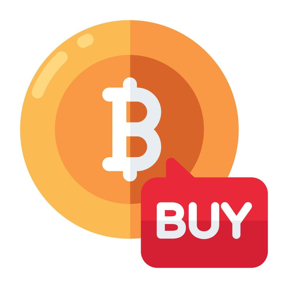 An icon design of bitcoin vector