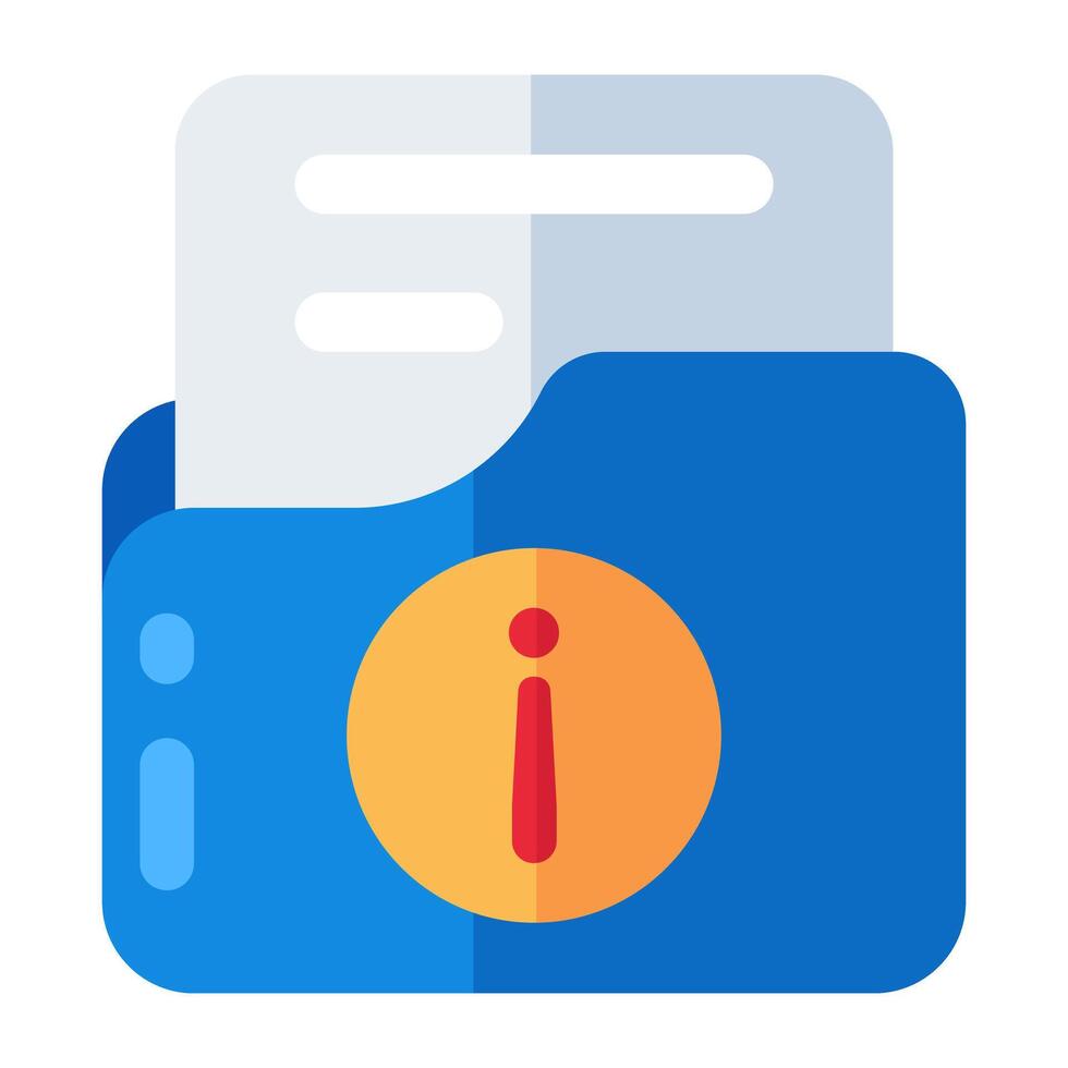 Premium download icon of folder info vector