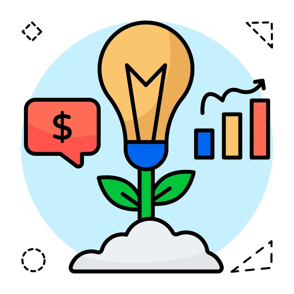 Modern design icon of idea growth vector