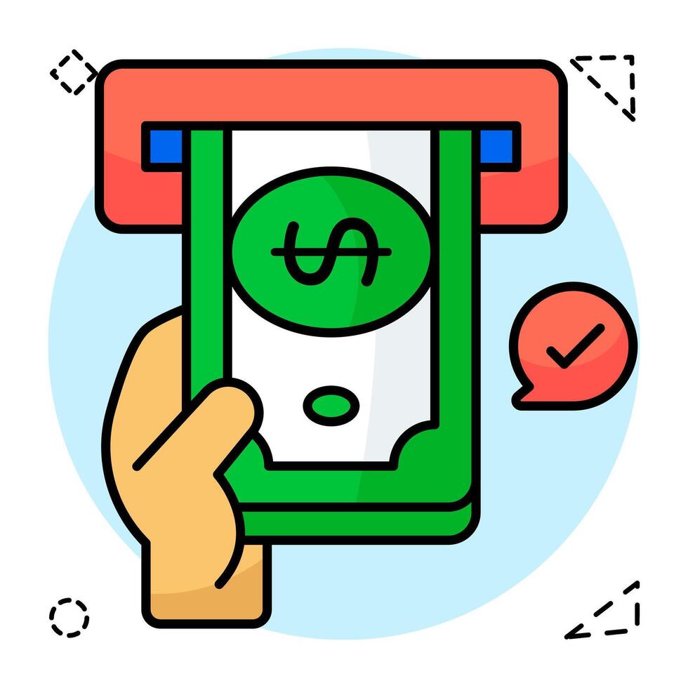 Perfect design icon of atm withdrawal vector