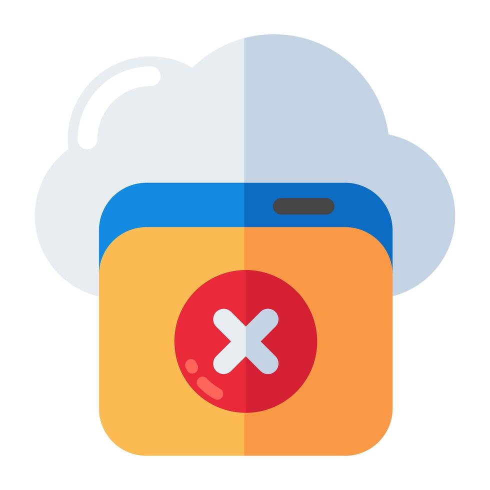 Premium download icon of no cloud vector