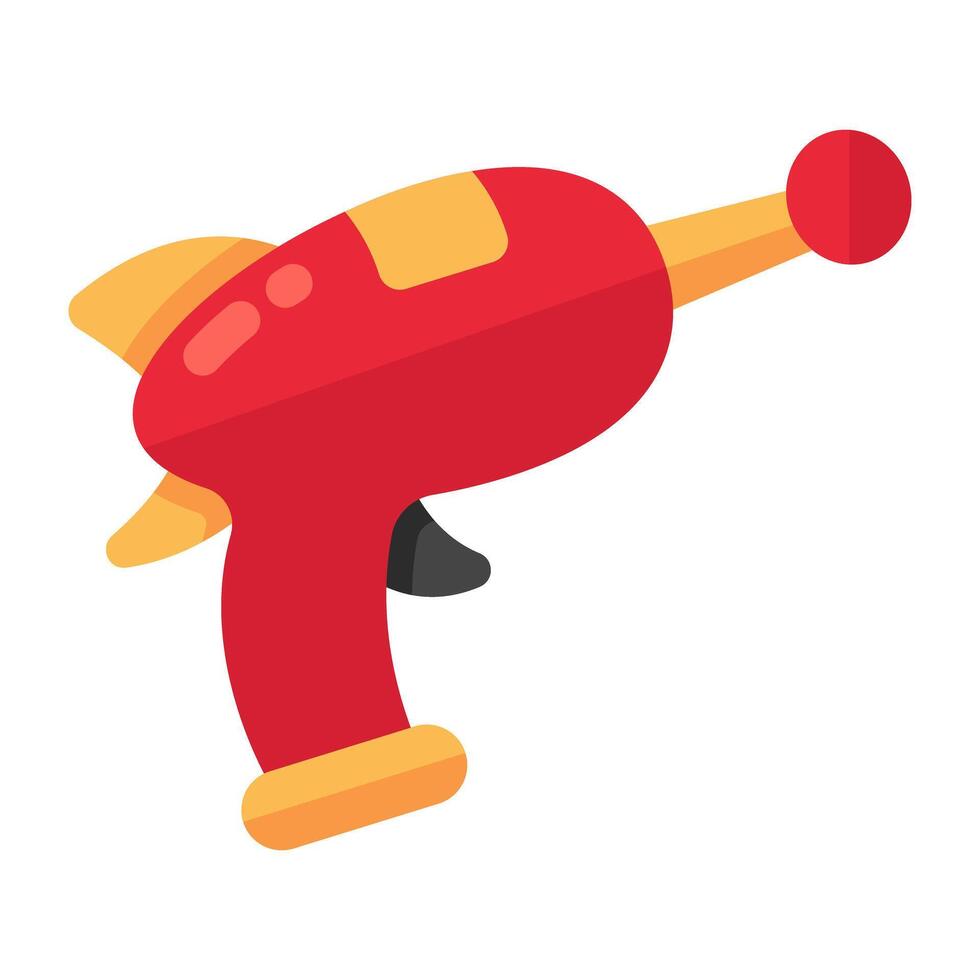An flat design icon of space gun vector