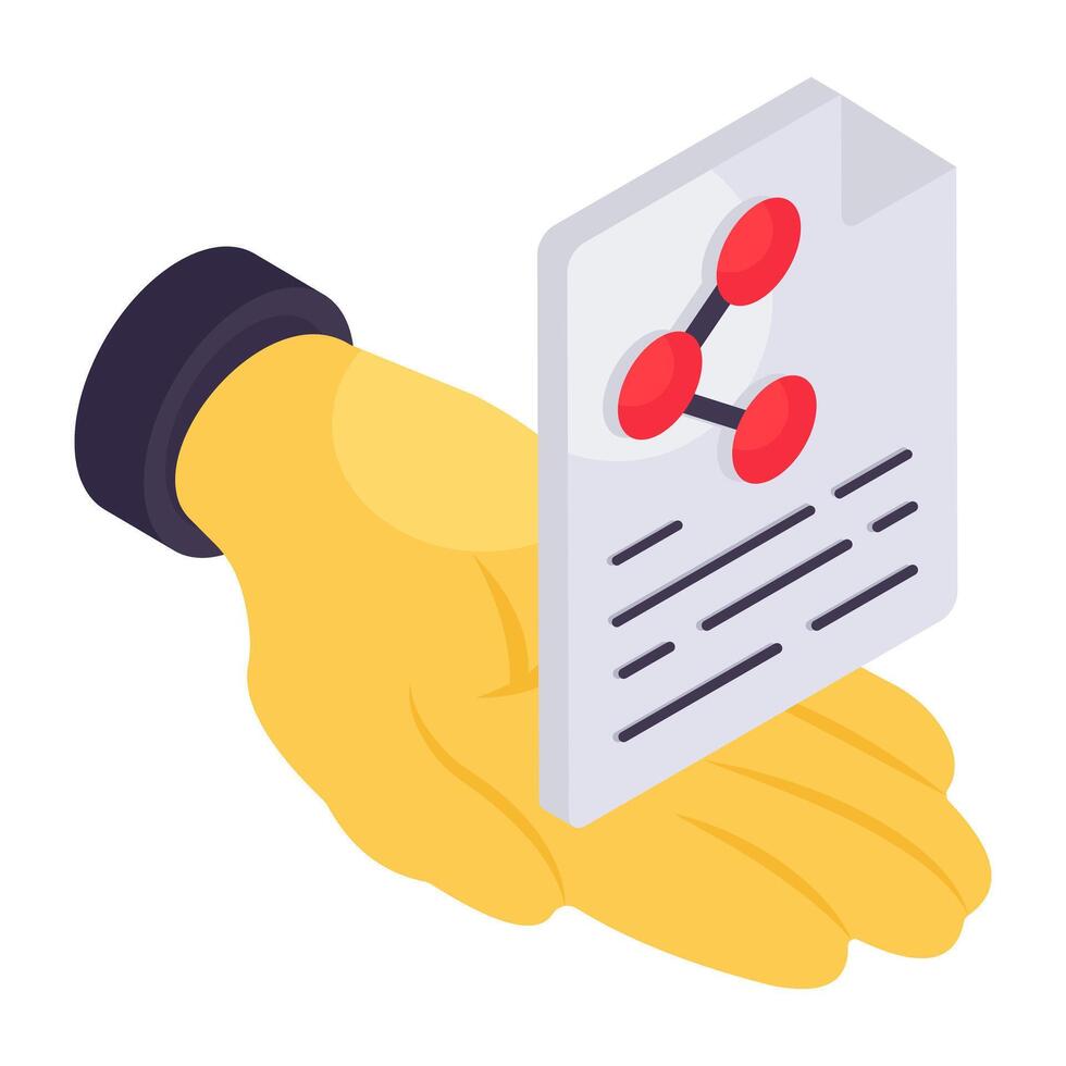 Editable design icon of share file vector