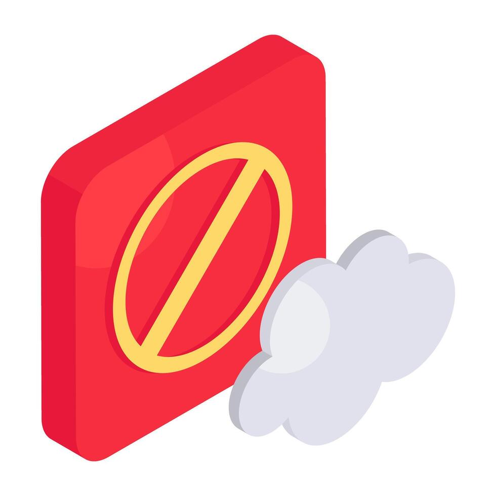 Perfect design icon of cloud forbidden vector