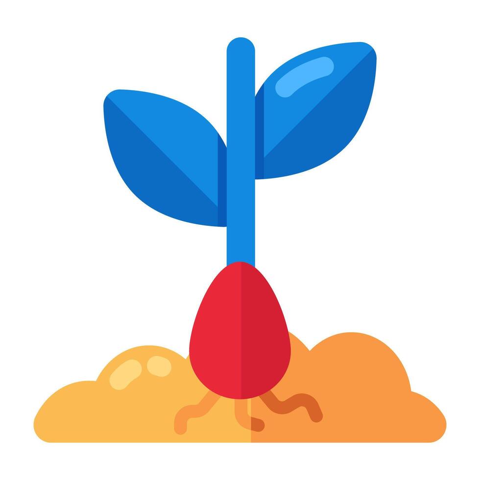 Vector design of growing plant, sprout icon