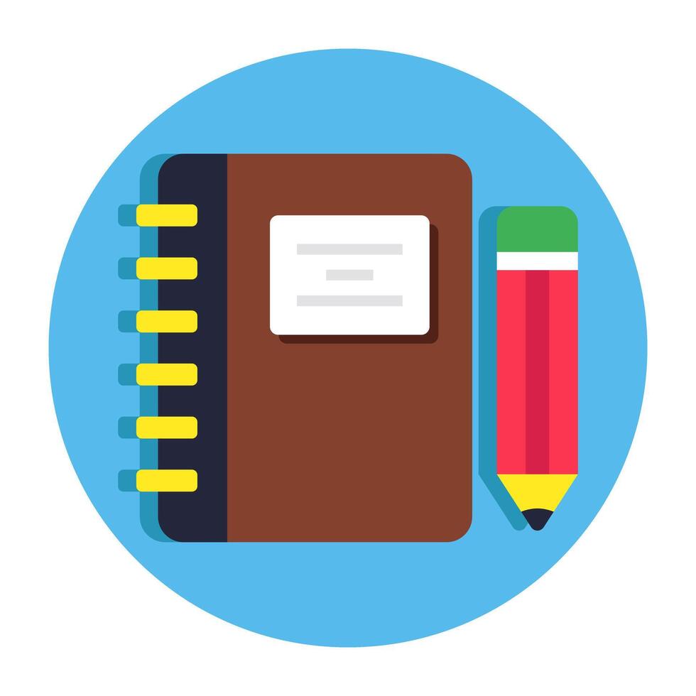 A flat design icon of close book vector