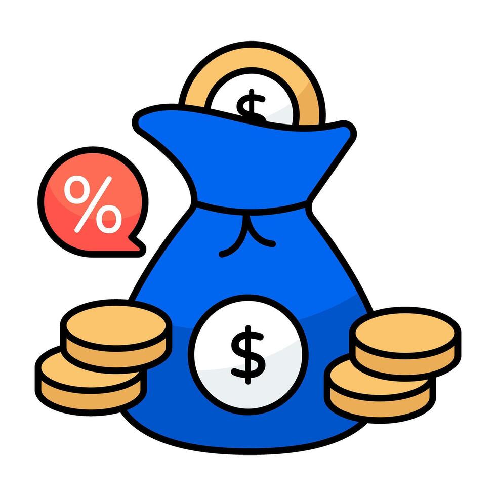 A perfect design icon of money bag vector