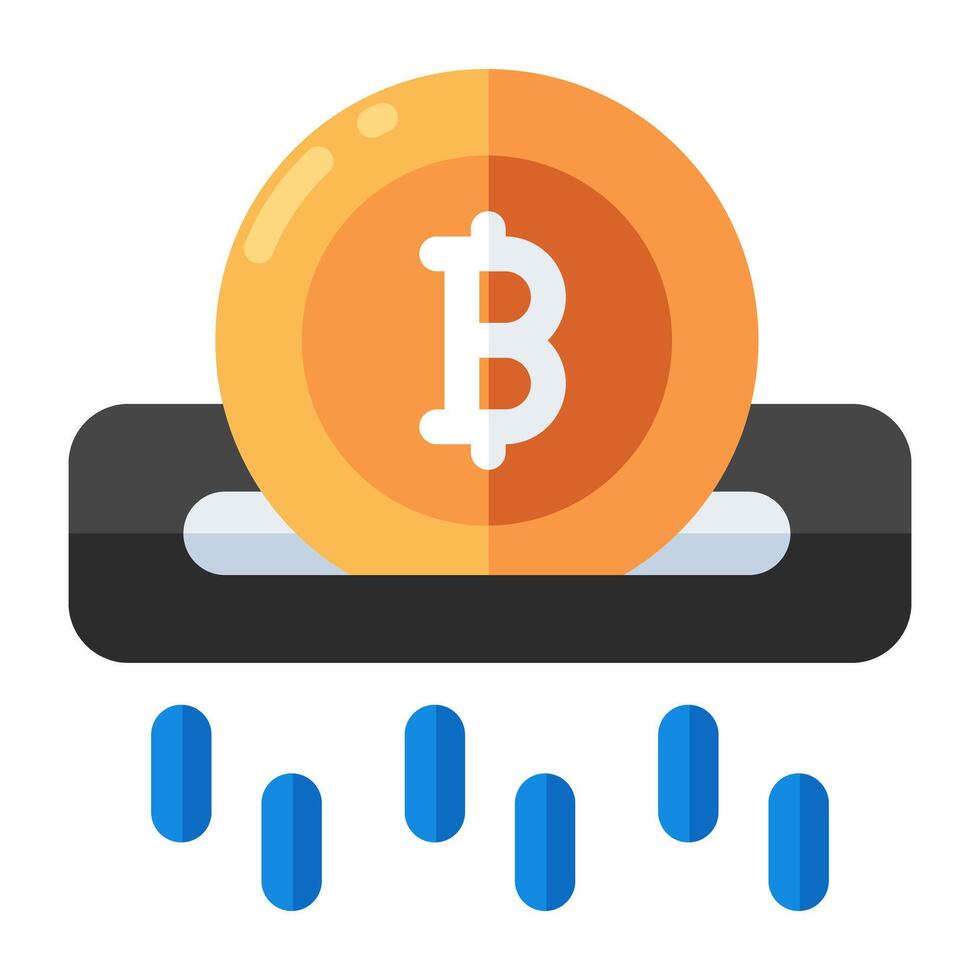 An icon design of bitcoin vector