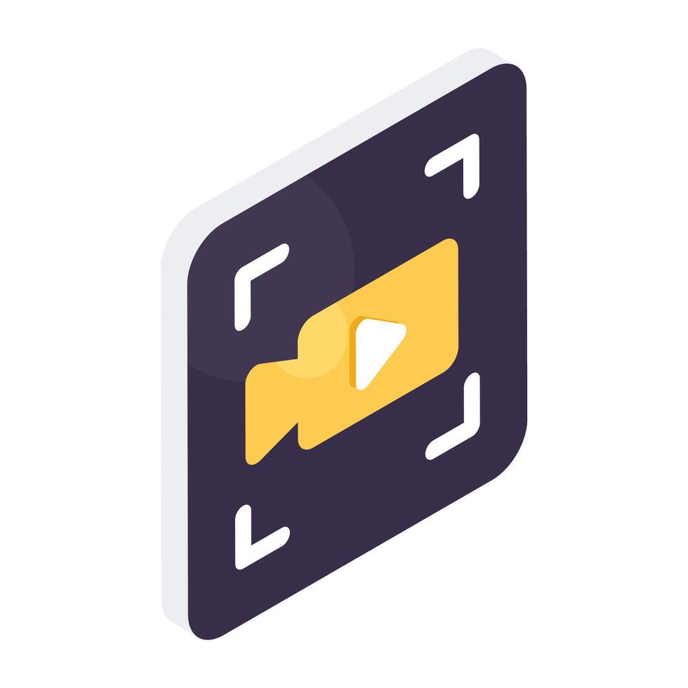 Trendy design icon of camera focus vector