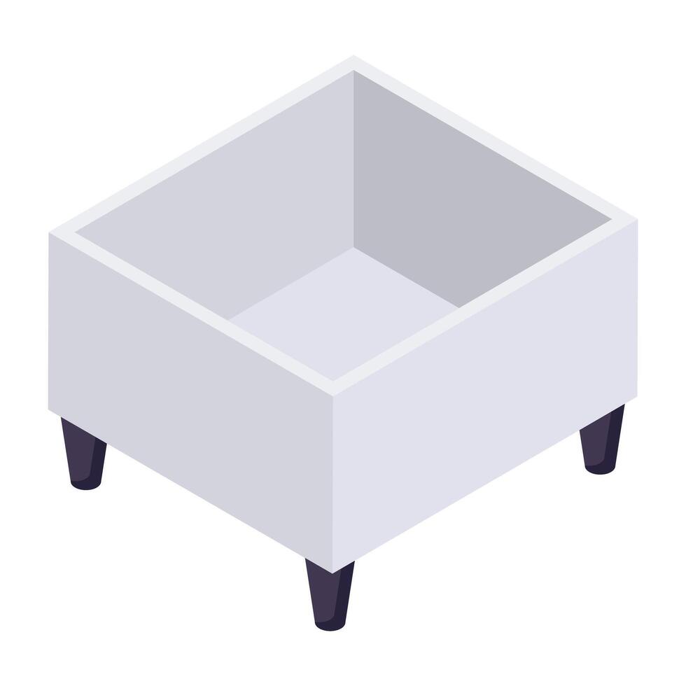 An icon design of drawer table vector
