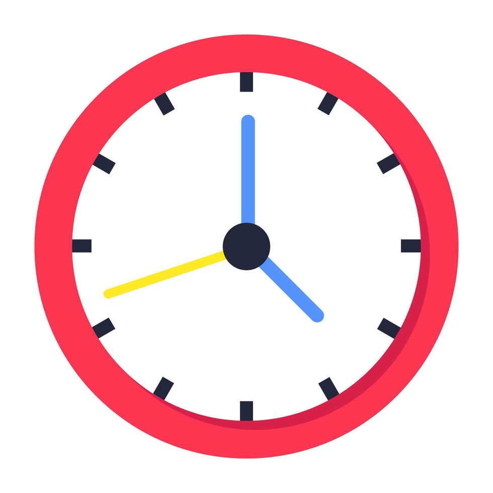 Editable design icon of wall clock vector