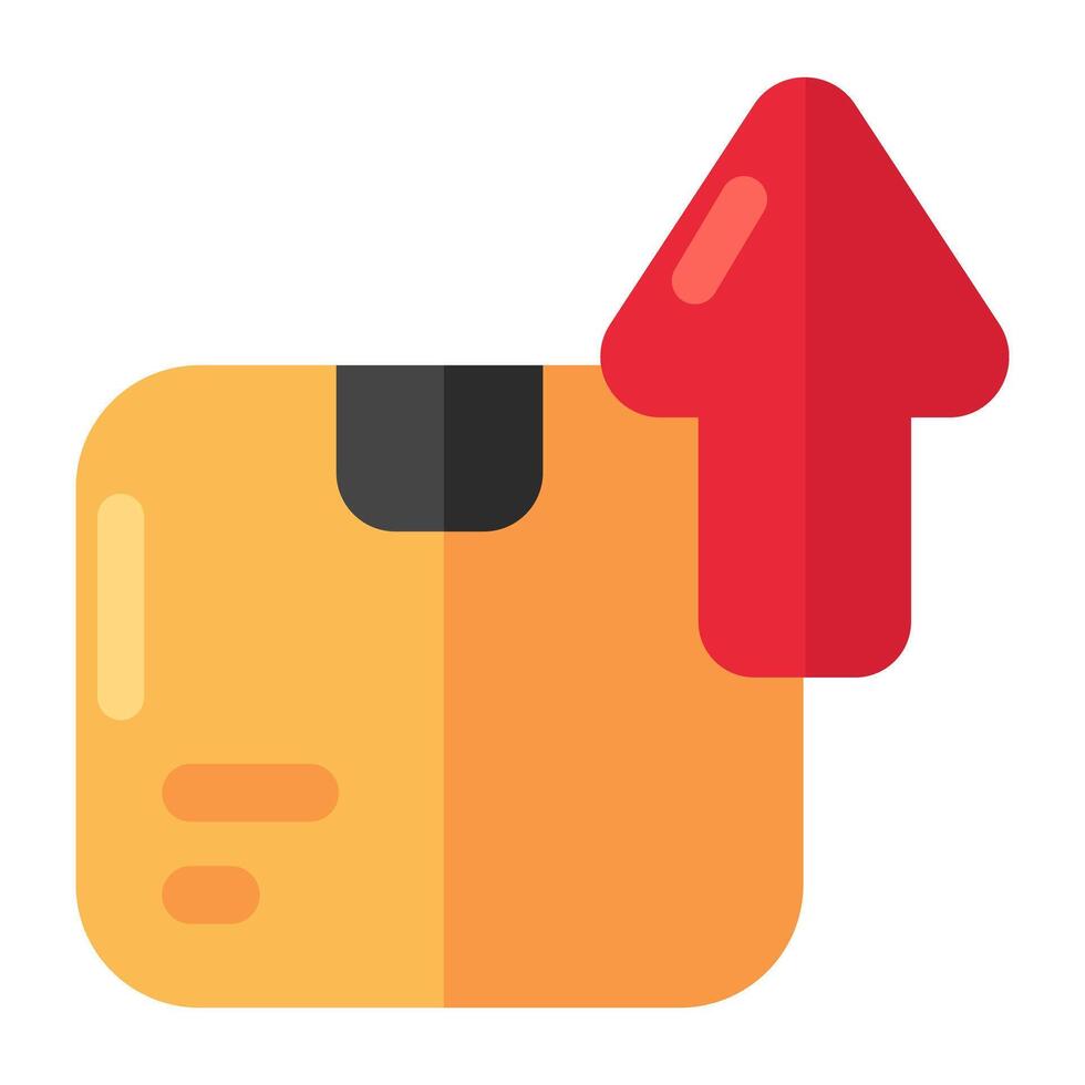 A colored design icon of parcel transfer vector