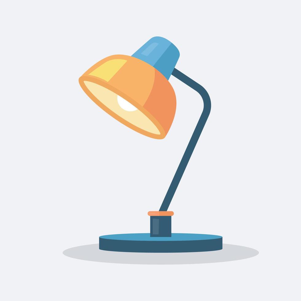 table lamp flat design vector illustration