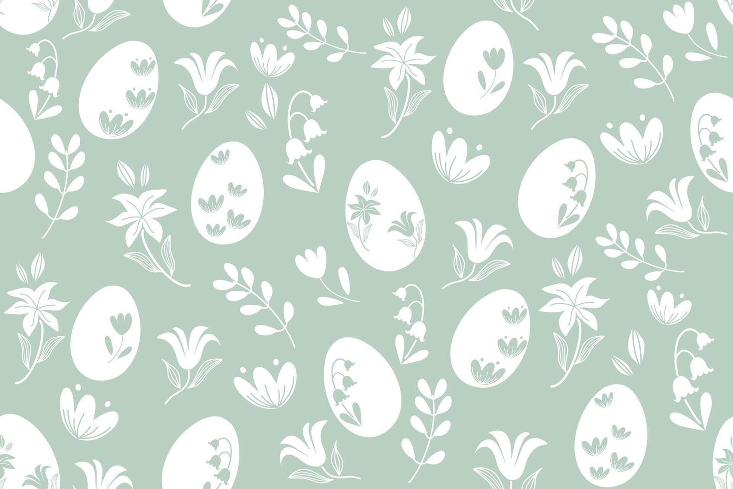 Easter eggs background pattern seamless vector illustration