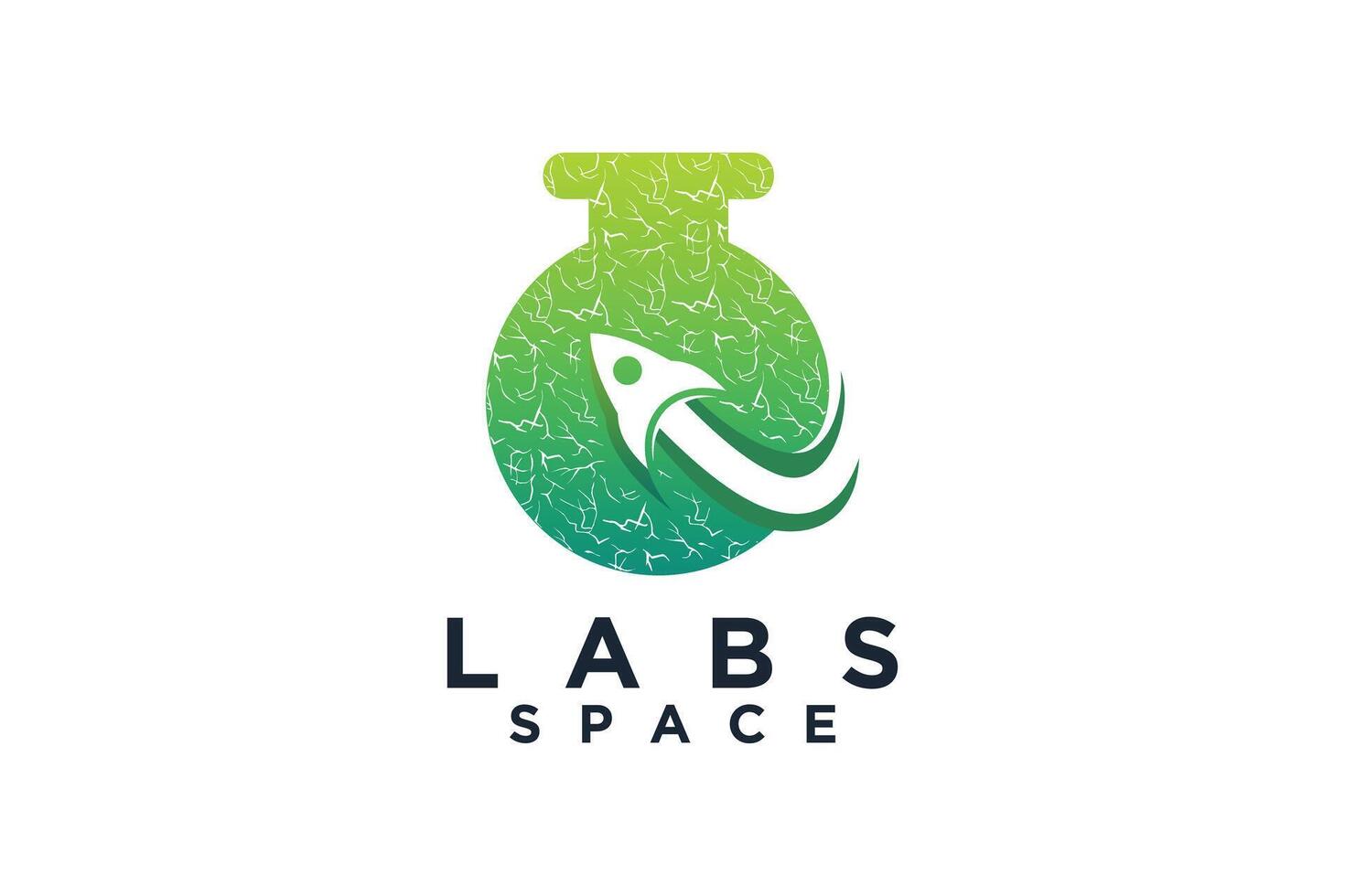 laboratorios espacio logo diseño único con moderno estilo vector